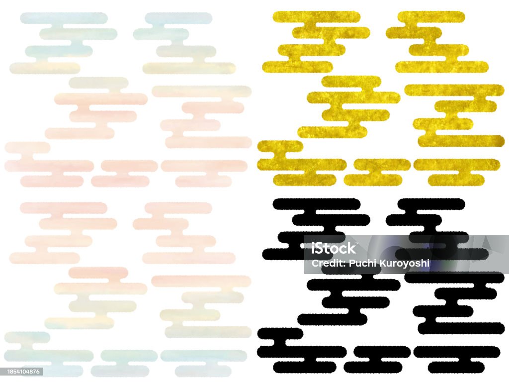 Haze Patterns Handdrawn Haze Pattern Set With Loose Outlines Stock Illustration ...