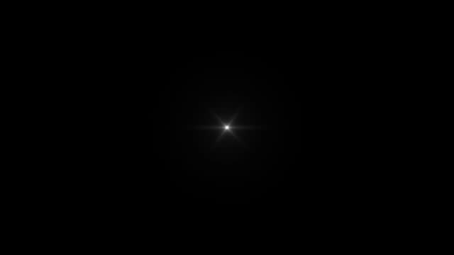Elegant Small Beautiful Flare on Isolated Black Background - Minimalistic Visual Element