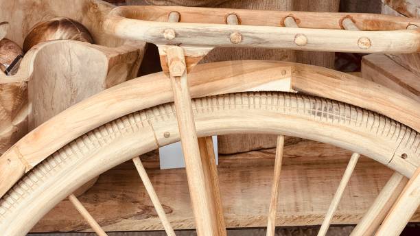 istock Wooden bicycle detail rear saddle 1854187403