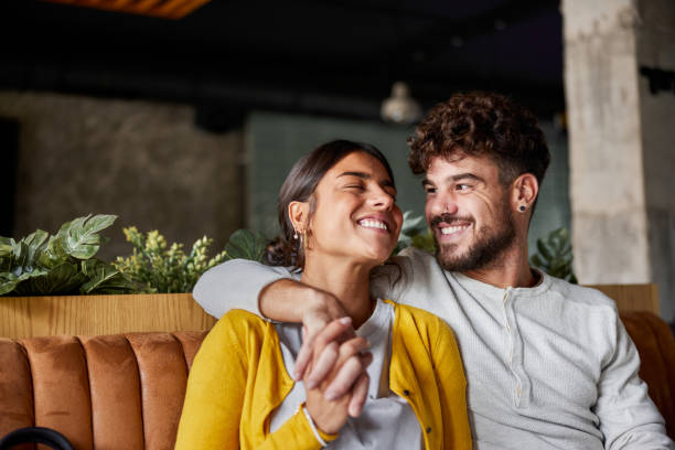 istock Happy couple embracing with great affection. 1854191557