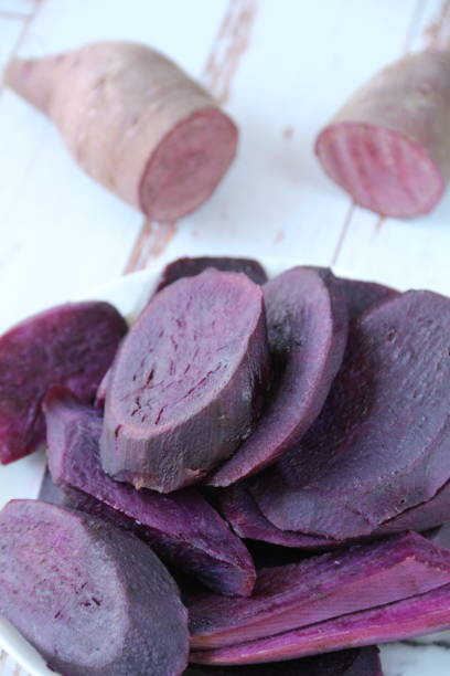 istock Fresh delicious  purple sweet potato. 1854197330