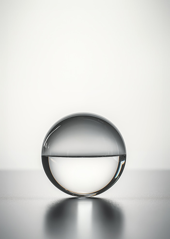 Glass sphere with some negative space