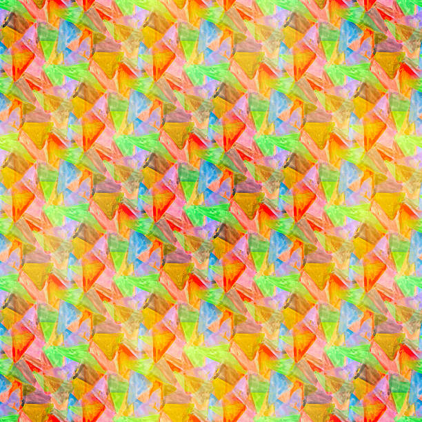 istock seamless triangle, yellow, green colorful watercolor handmade, b 185421528