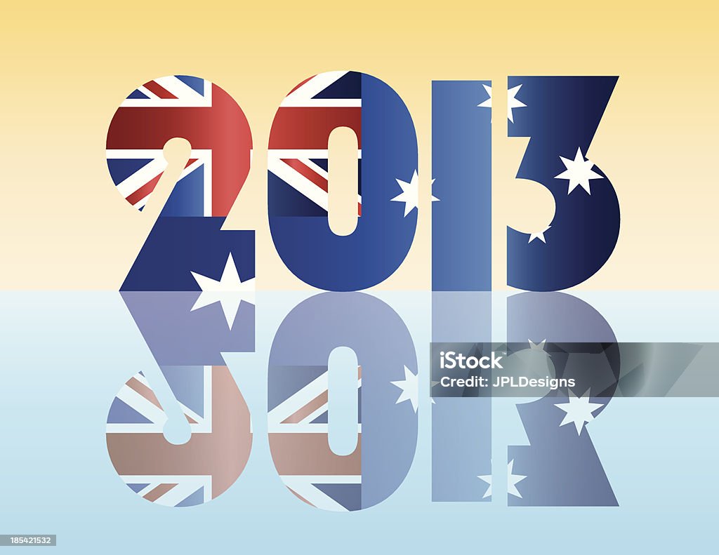 Nowy rok 2013, Australia Flaga Ilustracja wektorowa - Grafika wektorowa royalty-free (2013)