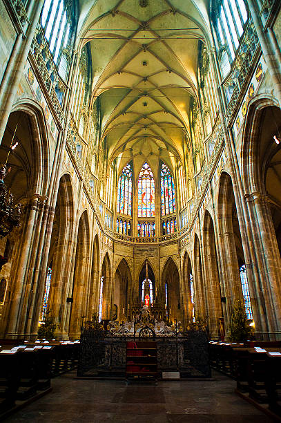 istock Interior of St. Vitus Cathedral in Prague 185421637
