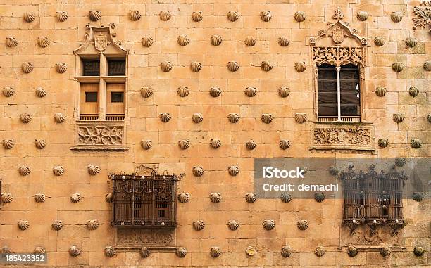 House Of The Shells Facade Stock Photo - Download Image Now - Animal Shell, House, Salamanca