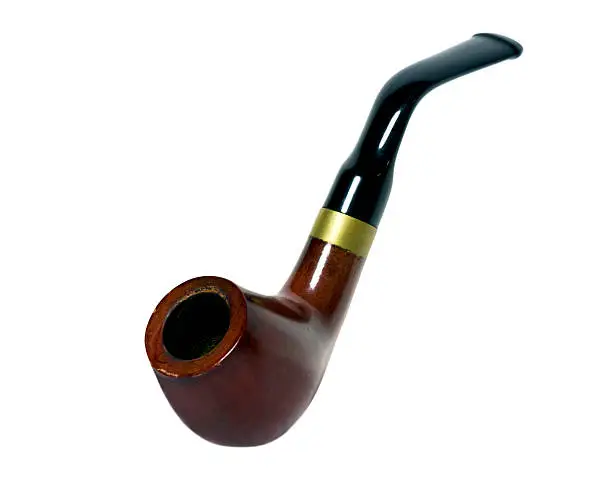 Tobacco pipe on a white background