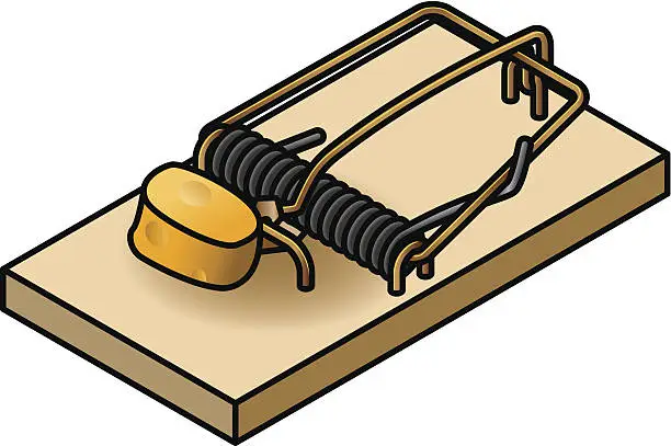 Vector illustration of Mousetrap
