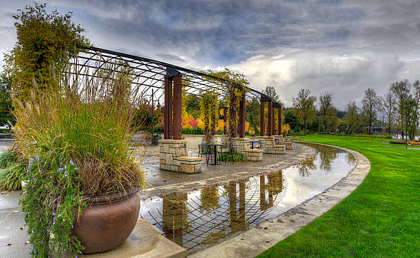 istock Garden Park in the Fall Season 185425262