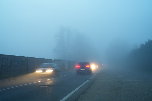 traffic with fog