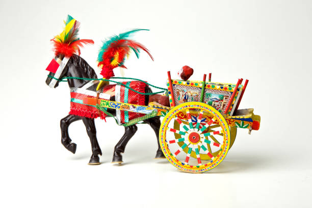 istock Sicilian cart icon traditional - 1854256391