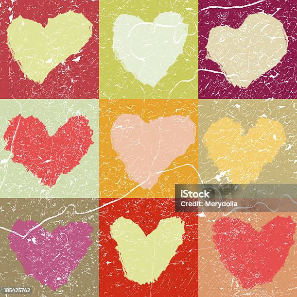 Abstract Grunge Background With Hearts Stock Illustration - Download Image Now - Abstract, Anniversary, Celebration