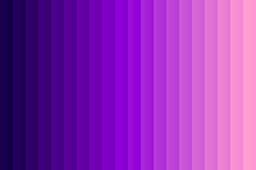 Modern and trendy abstract background with a gradient decomposed into several vertical color lines. This illustration can be used for your design, with space for your text (colors used: Pink, Purple, Black). Vector Illustration (EPS10, well layered and grouped), wide format (3:2). Easy to edit, manipulate, resize or colorize.