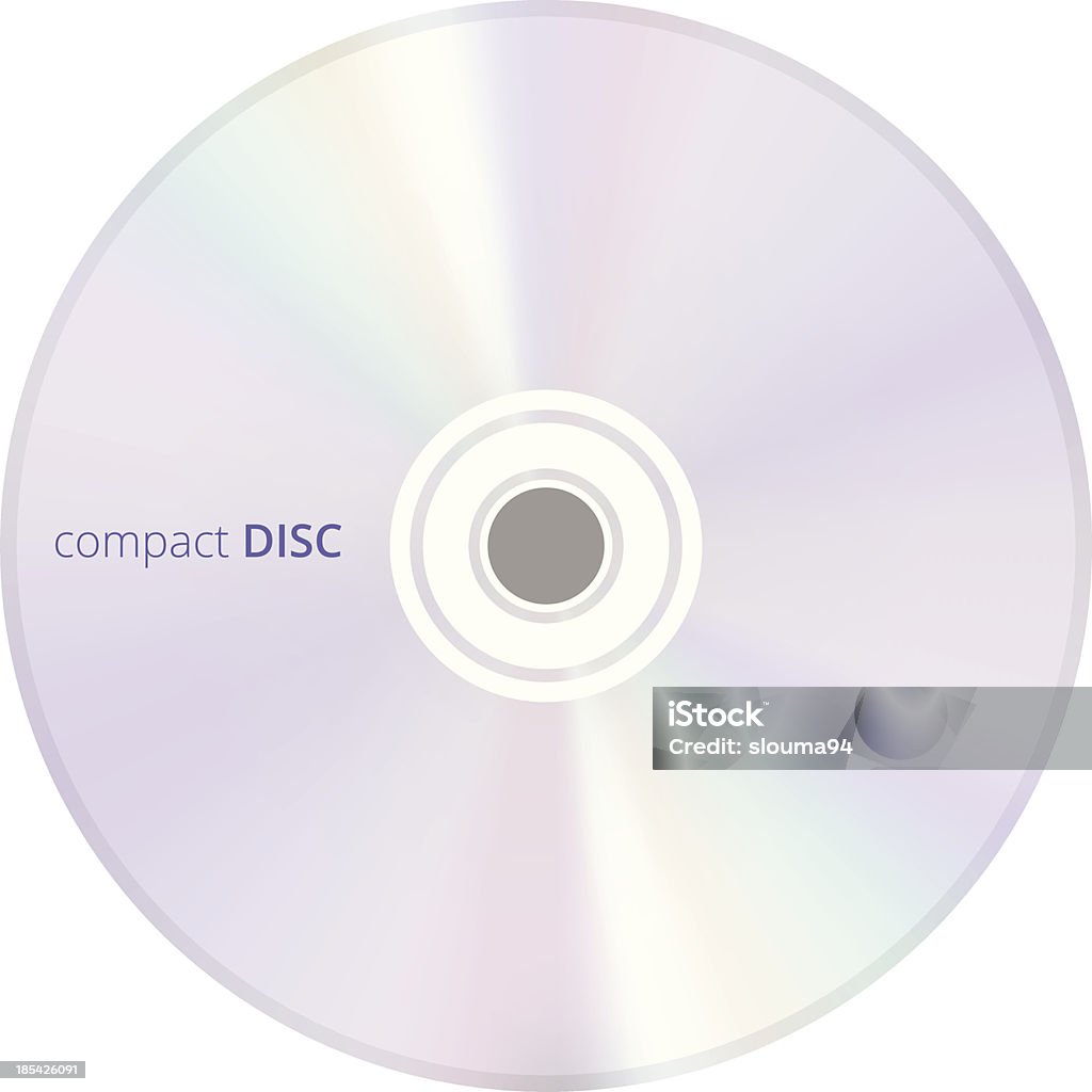 Ilustração em vetor de um CD (disco compacto). - Vetor de Azul royalty-free