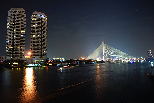 istock Landscape building and bridge over the river 185426649