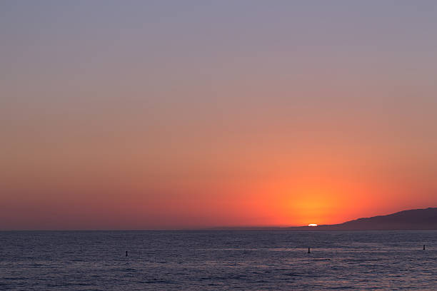 istock sunset at Santa Monica Beach 185427381