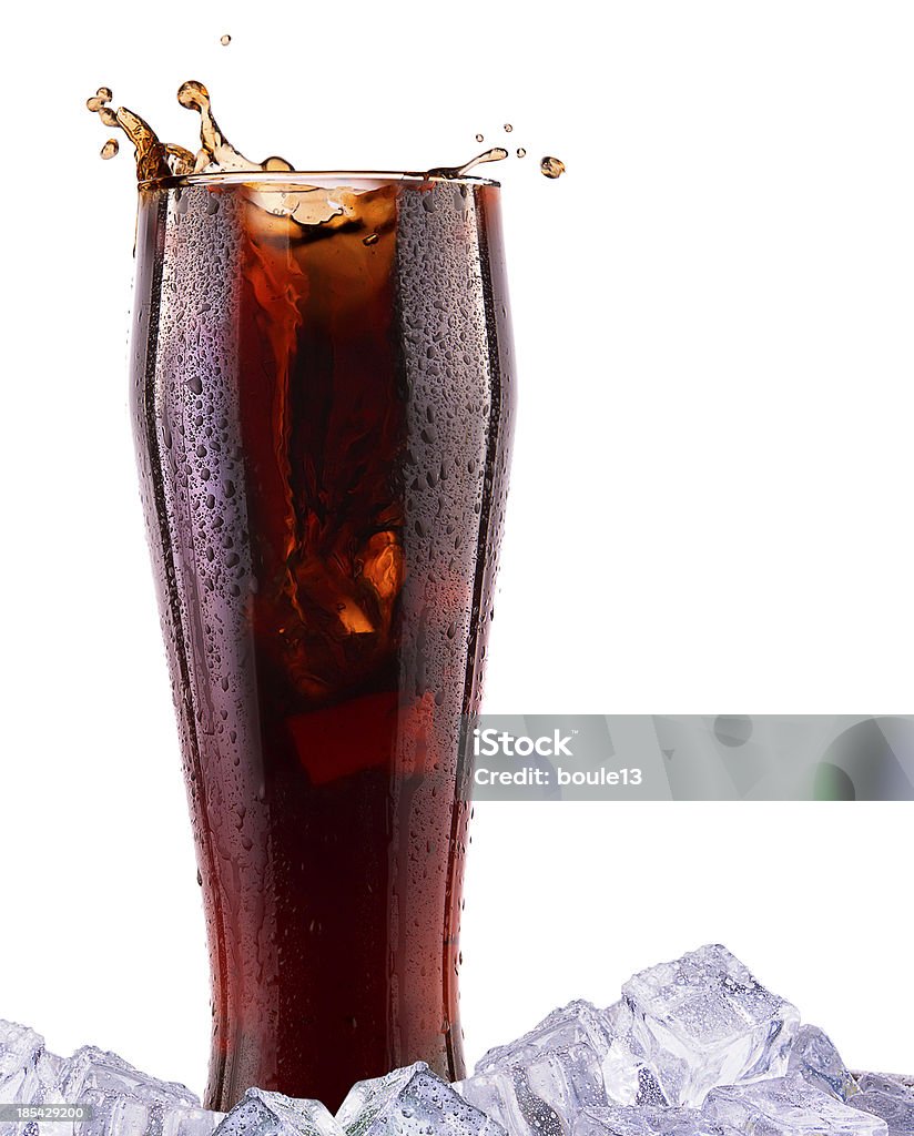 Frische cola trinken Hintergrund mit splash - Lizenzfrei Freisteller – Neutraler Hintergrund Stock-Foto