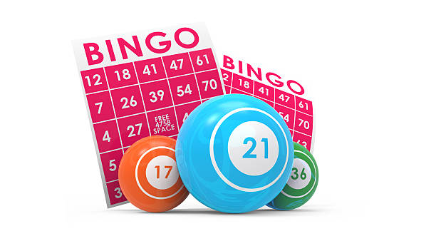 Bingo Bingo Balls with Bingo Cards free bingo stock pictures, royalty-free photos & images
