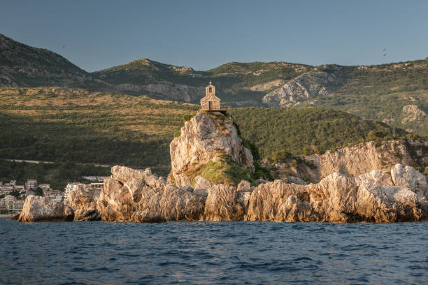Adriatic Sea and Island Sveta Nedjelja in Montenegro