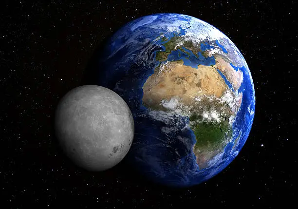 This shows the so-called 'dark side of the Moon' as the familiar side faces the Earth.
