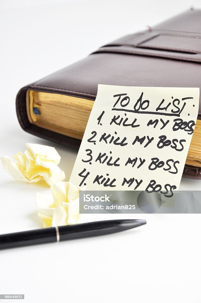 i hate my boss post card Fighting Stock Photo