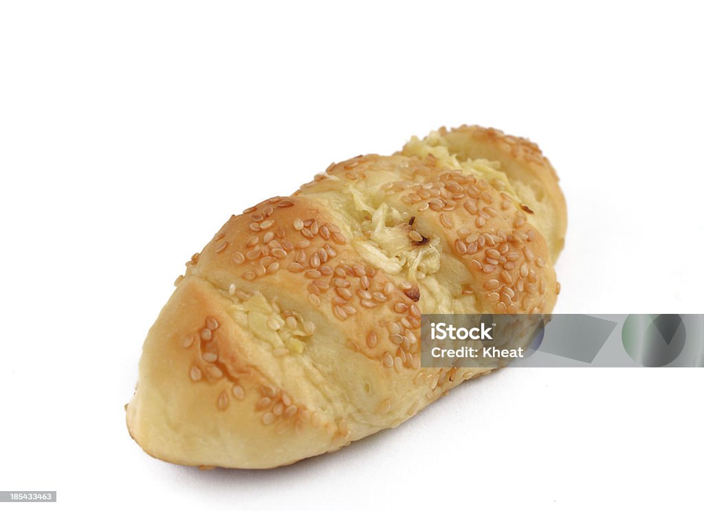 Pane all'aglio con sesamo - Foto stock royalty-free di Aglio - Alliacee