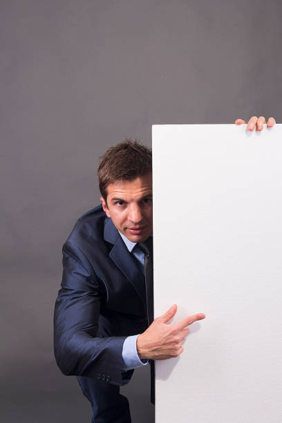 istock Blank sign - businessman 185433811