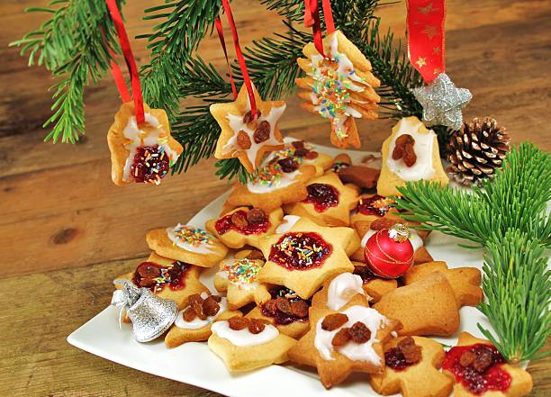 biscoitos de natal - weihnachtlich - fotografias e filmes do acervo