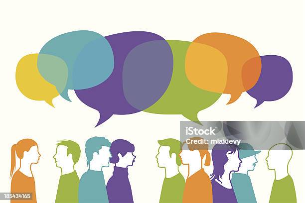 People Chatting Stock Illustration - Download Image Now - Debate, Gossip, In Silhouette