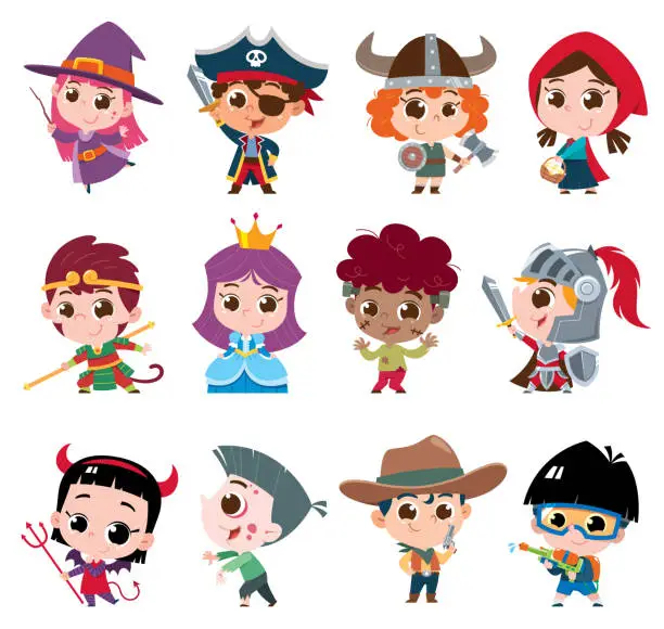 Vector illustration of Kids