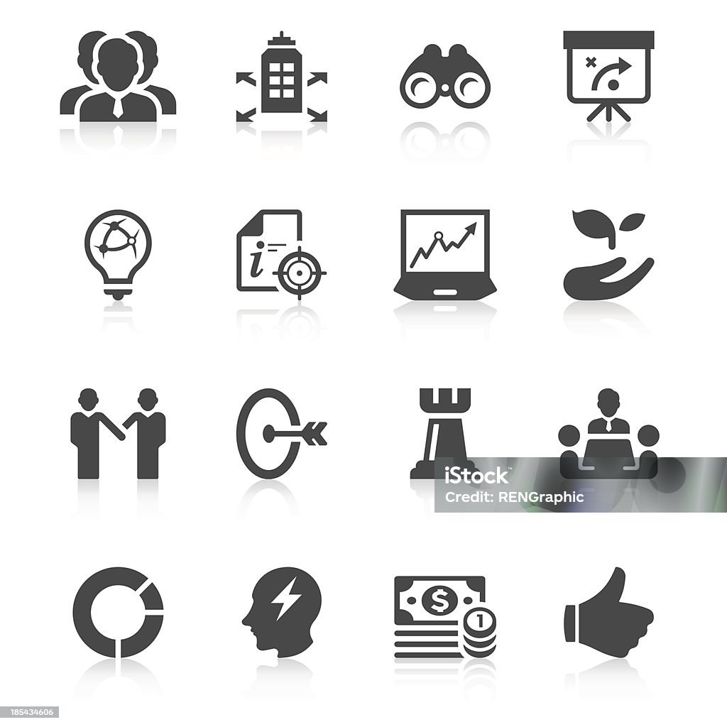 ビジネス戦略のアイコンセット/ユニークなシリーズ - GUIのロイヤリティフリーベクトルアート