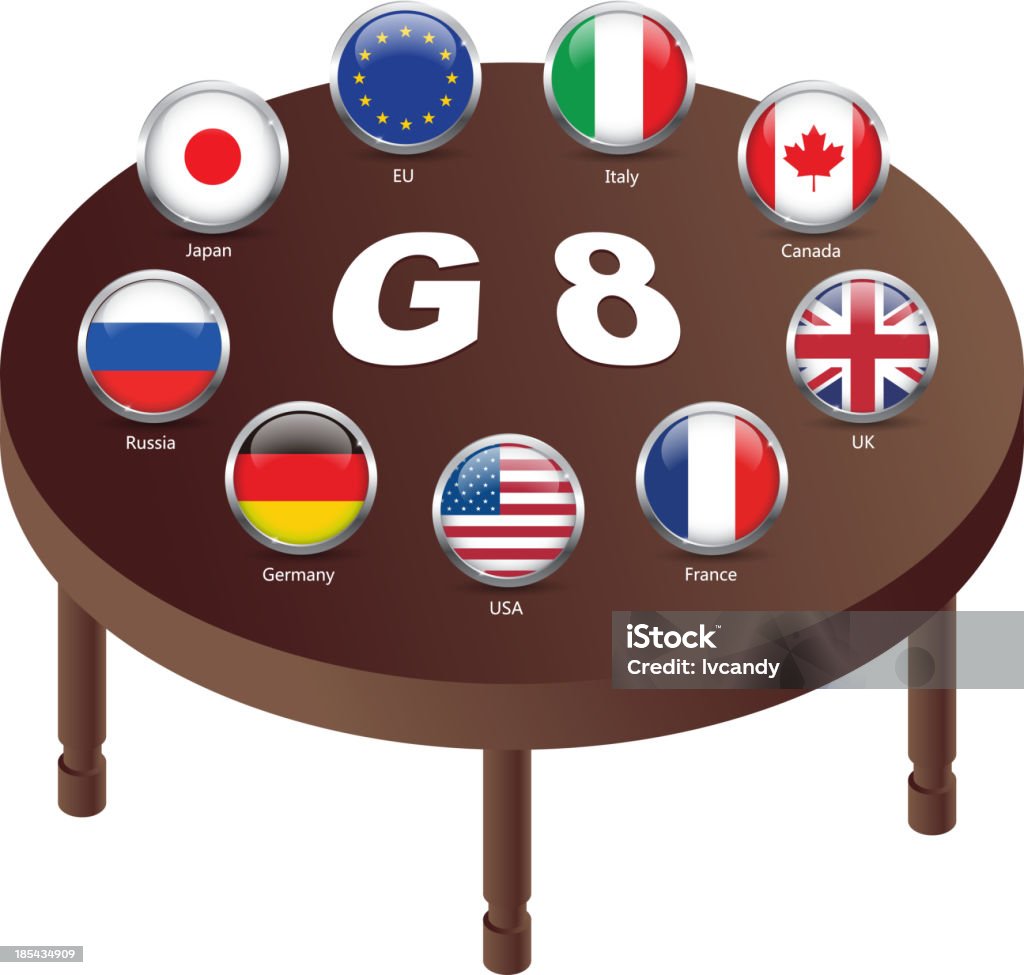 Reunión del G-8 - arte vectorial de Alemania libre de derechos