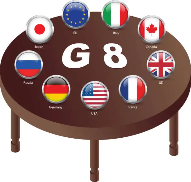 Vector illustration of G8 meeting