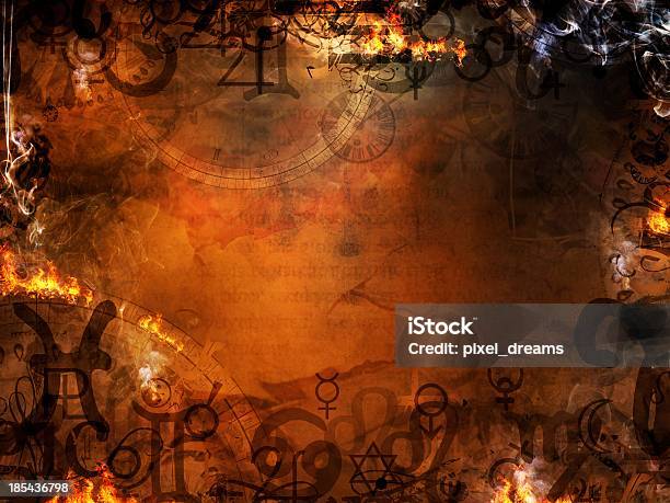 Mysterious Spells Background Stock Photo - Download Image Now - Witch, Backgrounds, Astrology Sign