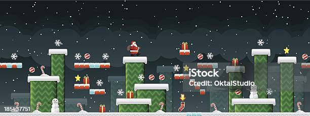 Classic Christmas Arcade Game Stock Illustration - Download Image Now - Christmas, Video Game, Leisure Games