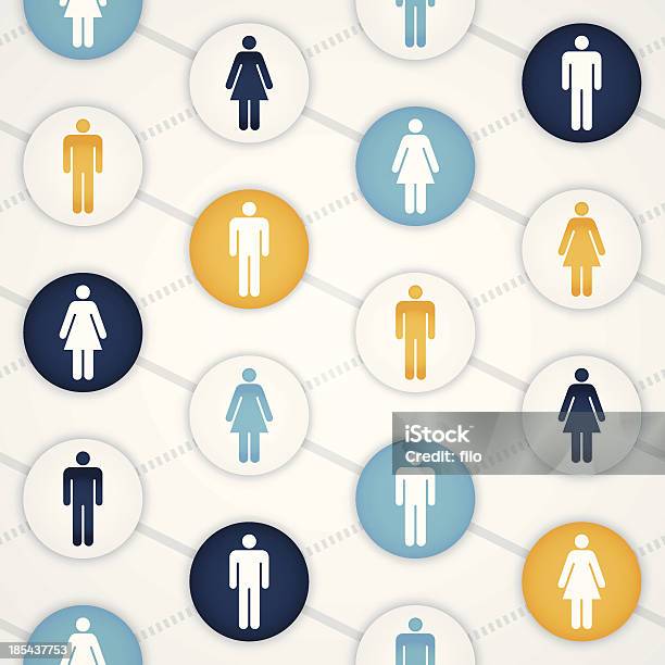 Seamless Background With People Icons Stock Illustration - Download Image Now - Backgrounds, Crowd of People, People