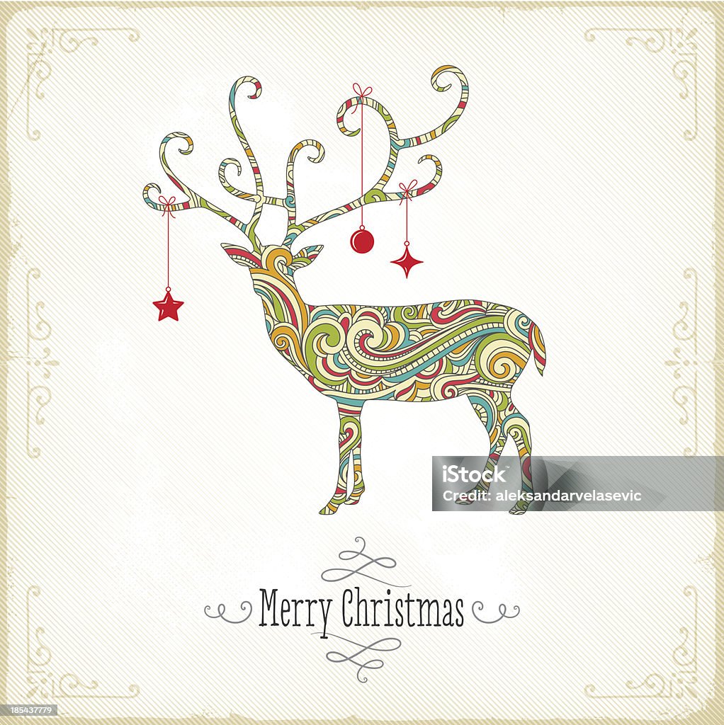 Christmas Reindeer Colorful Christmas reindeer. EPS 10 file  with transparencies.File is layered with global colors.High res jpeg included.More works like this linked below. Abstract stock vector