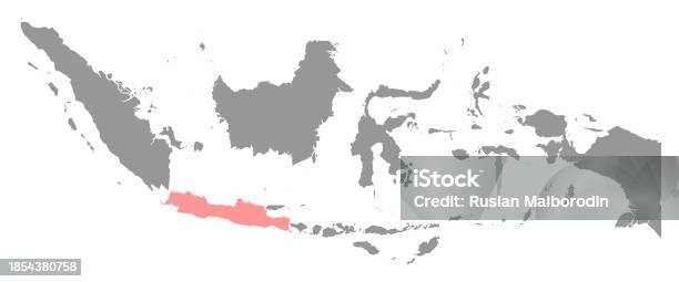 Ilustración de Mapa De La Isla De Java Región De Indonesia Ilustración ...