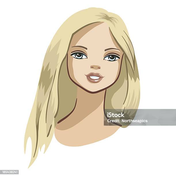 Gorgeous Blond Woman Face Vector Illustration Stock Illustration - Download Image Now - 18-19 Years, 20-29 Years, Adult