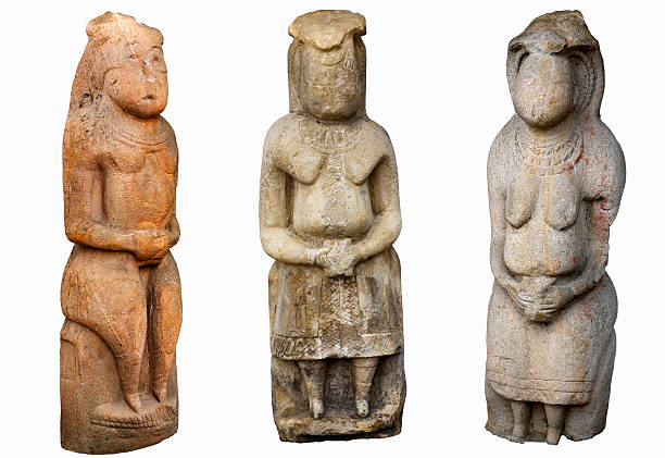 Ancient stone statues of women