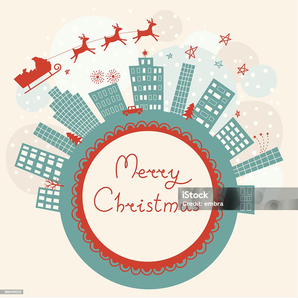 メリー クリスマスのグリーティング カード - お祝いのロイヤリティフリーベクトルアート