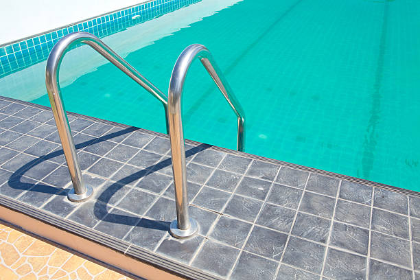 istock Stair with swimming pool 185439311