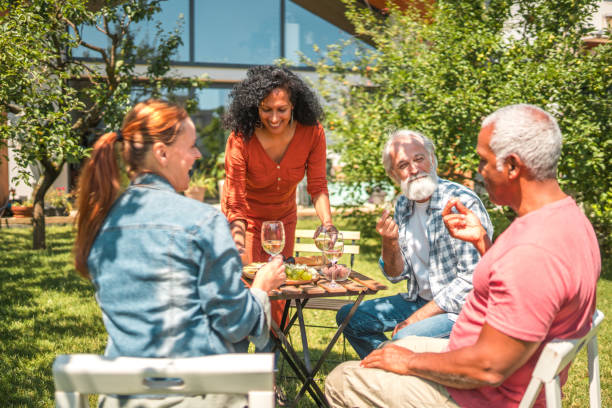 istock Elderly Couples' Enjoying their Afternoon in the Backyard 1854401037