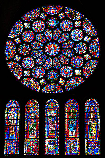 istock Windows in the cathedral of Chartres 185440104