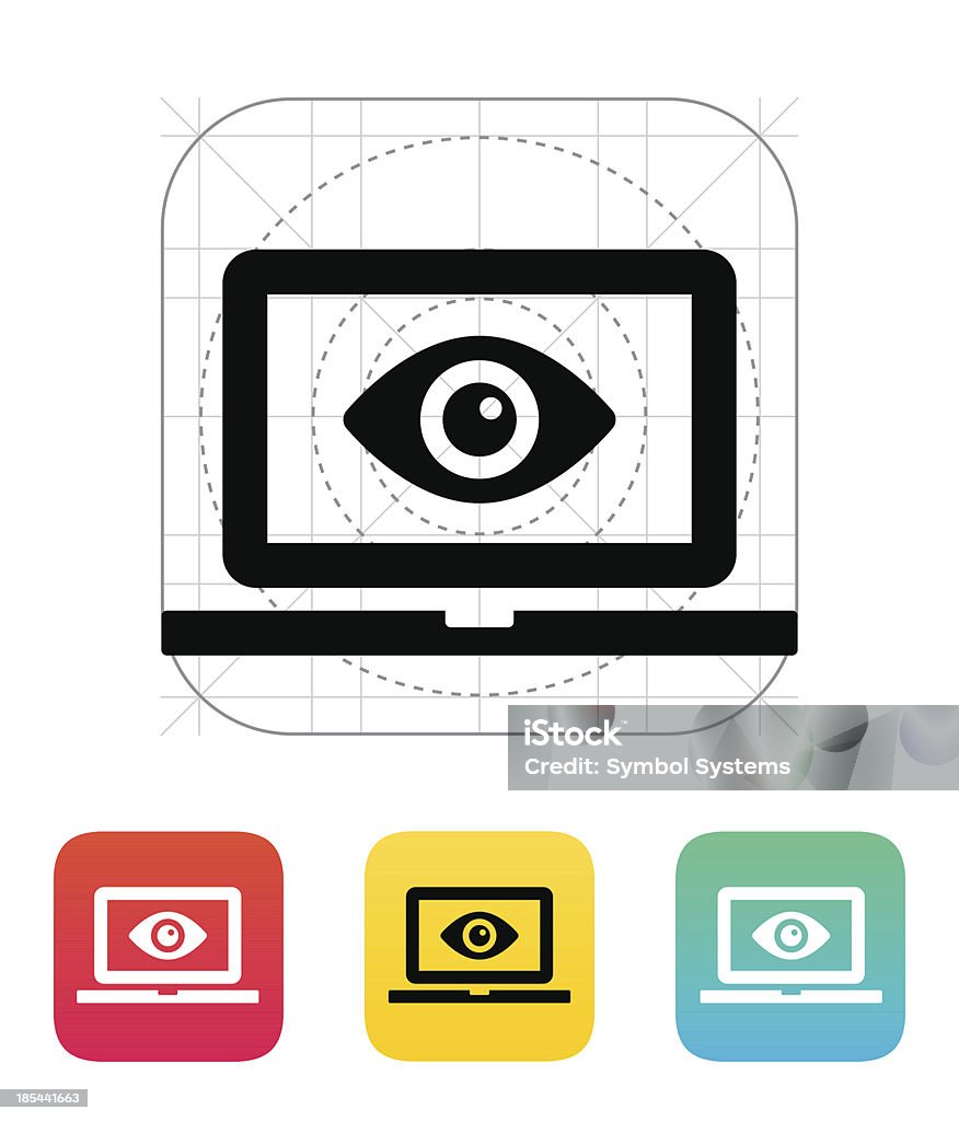 Ноутбук мониторинга». - Векторная графика Абстрактный роялти-фри