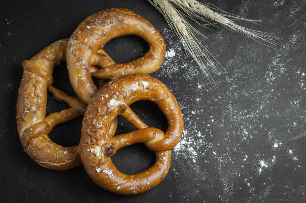 istock Freshly Baked Brown Pretzel Bread 1854426294
