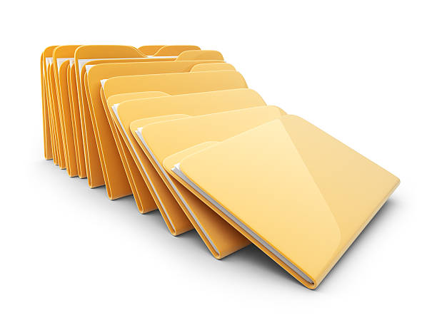 istock Heap of folders and files. 3D Icon 185442734
