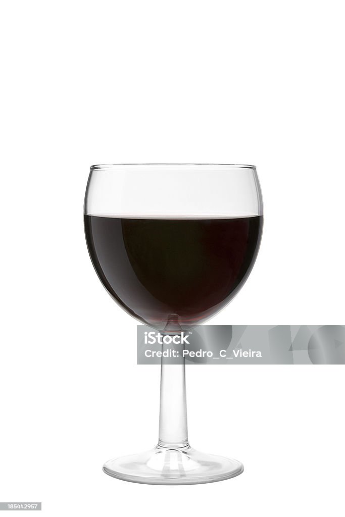 Vino tinto de vidrio - Foto de stock de Blanco - Color libre de derechos