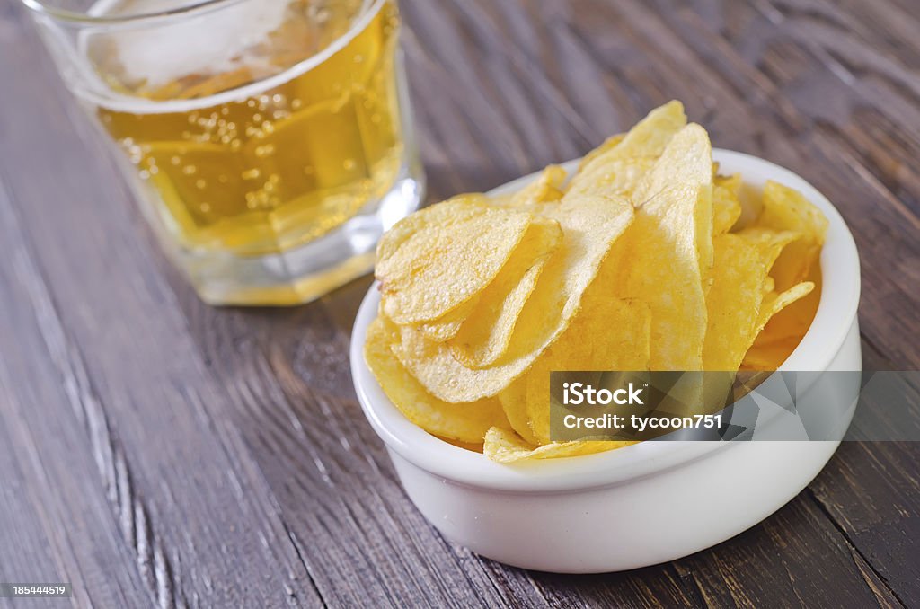 Batata chips - Foto de stock de Amarelo royalty-free