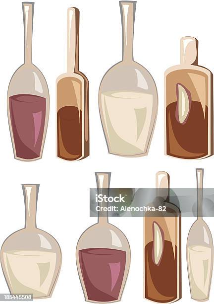 Бутылки — стоковая векторная графика и другие изображения на тему Алкоголь - напиток - Алкоголь - напиток, Аперитив, Бар - питейное заведение